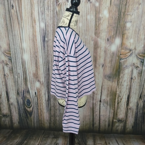 Code Mode Purple Stripe Cropped Long Sleeve Top - Picture 5 of 9
